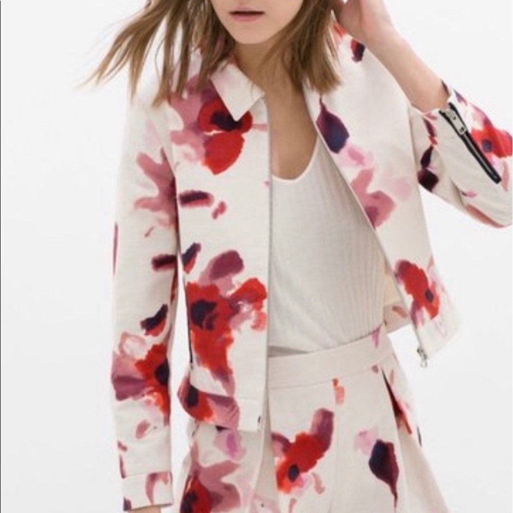 Zara floral jacket